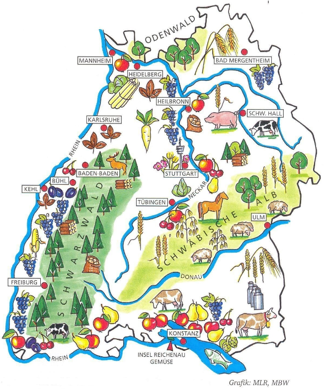 Bewirtschaftungsschwerpunkte in den verschiedenen Regionen Baden-Württembergs; Bild MLR